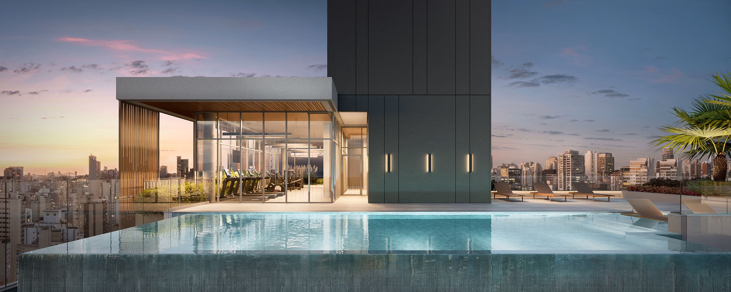 Piscina do Platz 450 - perspectiva ilustrada